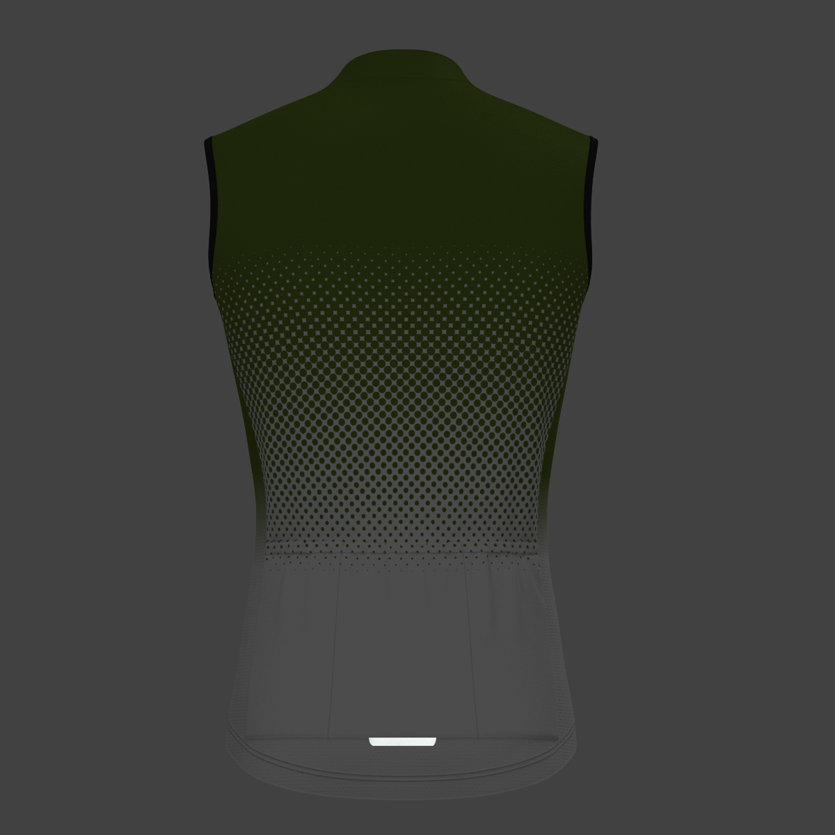 Polka Dot Gradient Men's Sleeveless Cycling Jersey - Forest