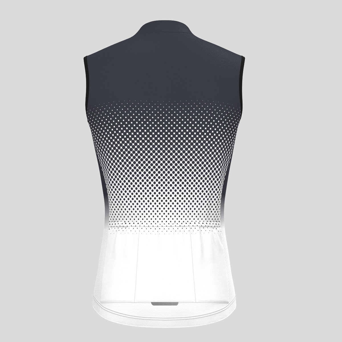 Polka Dot Gradient Men's Sleeveless Cycling Jersey - Graphite