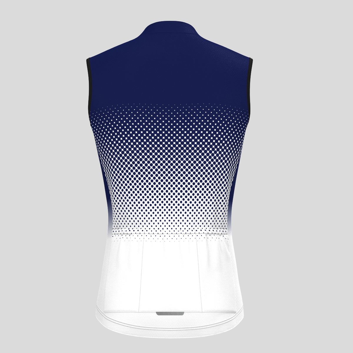 Polka Dot Gradient Men's Sleeveless Cycling Jersey - Ink