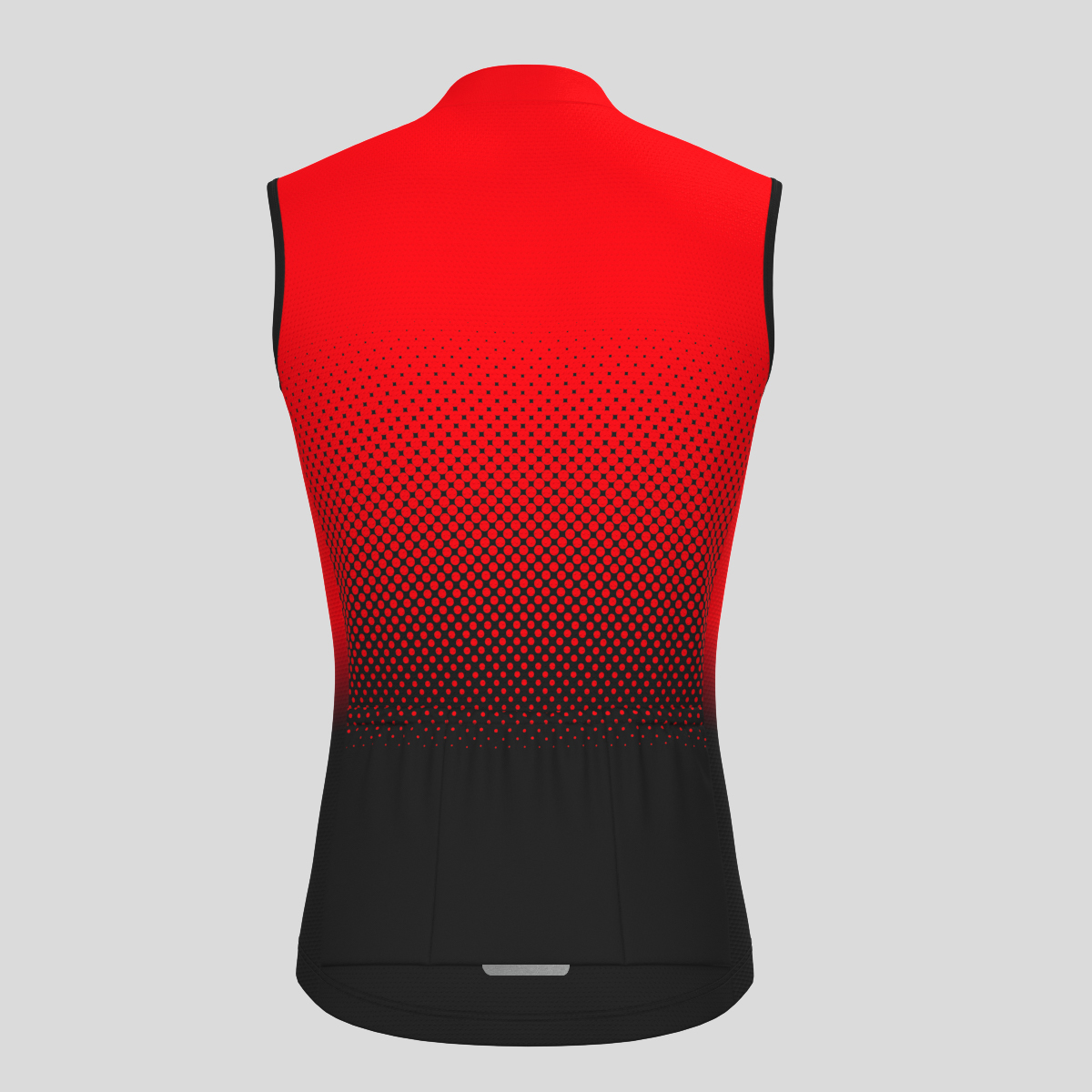 Polka Dot Gradient Men's Sleeveless Cycling Jersey - Red