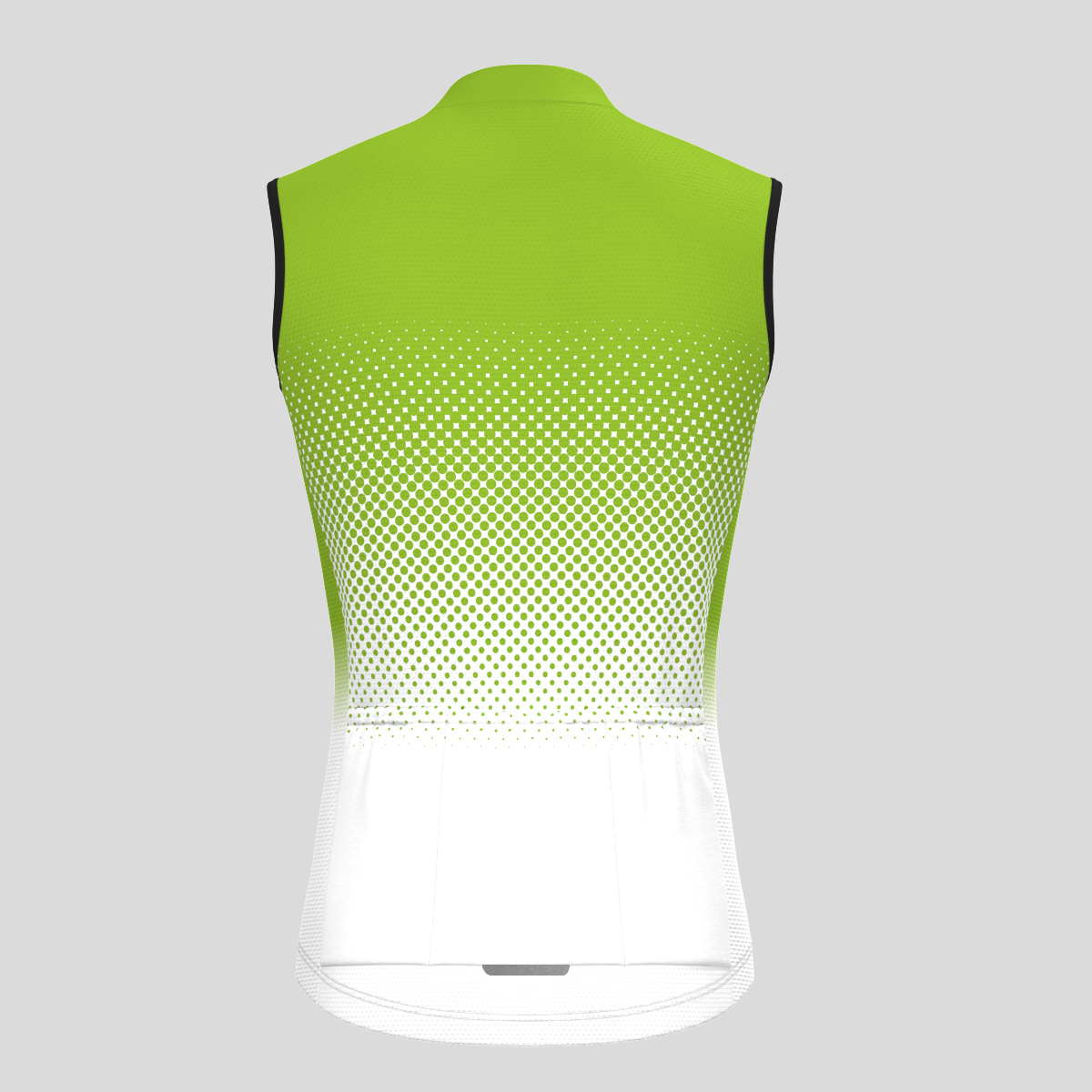 Polka Dot Gradient Men's Sleeveless Cycling Jersey - Wasabi