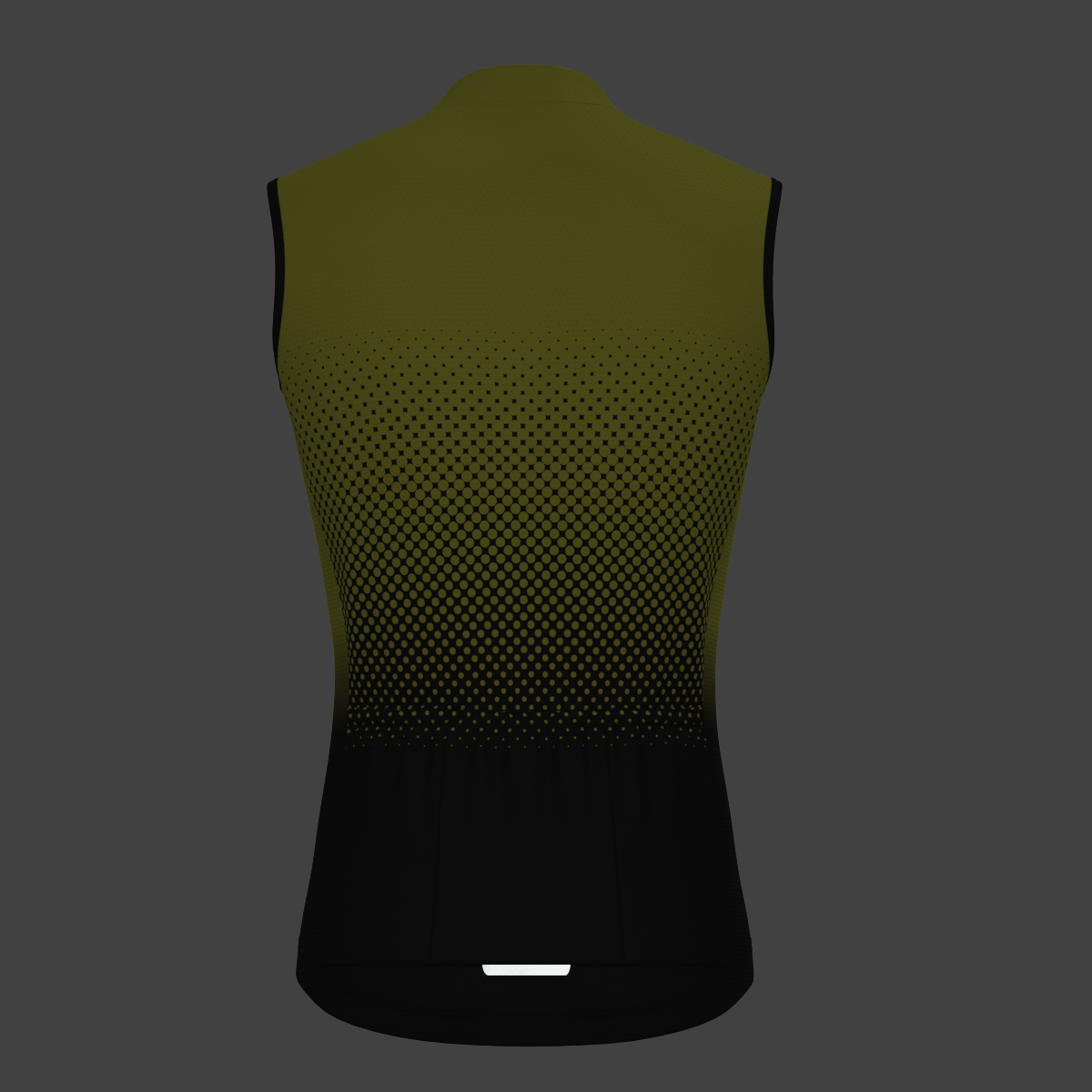 Polka Dot Gradient Men's Sleeveless Cycling Jersey - Yellow