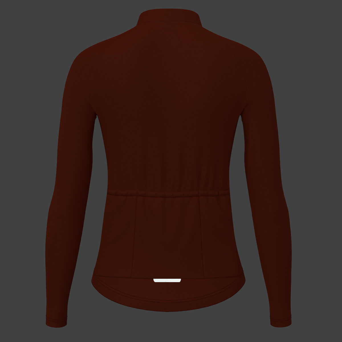 Women's Minimal Solid LS Cycling Jersey - Brick
