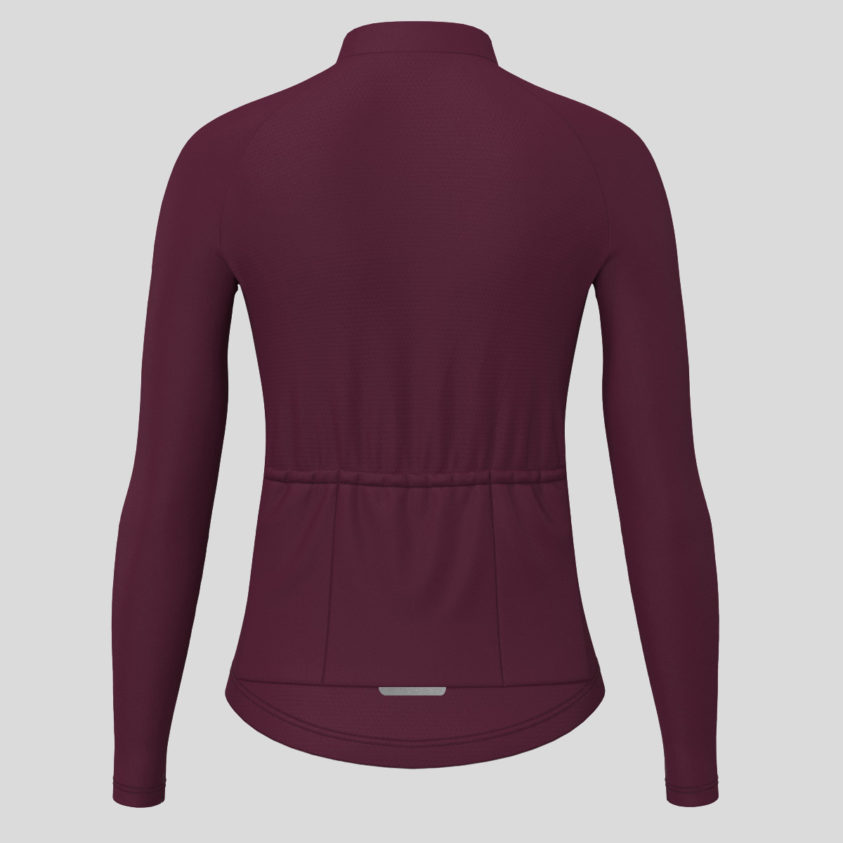 Women's Minimal Solid LS Cycling Jersey - Burgundy