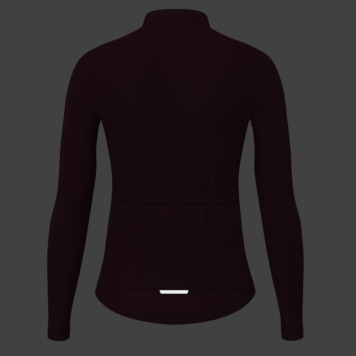 Women's Minimal Solid LS Cycling Jersey - Burgundy