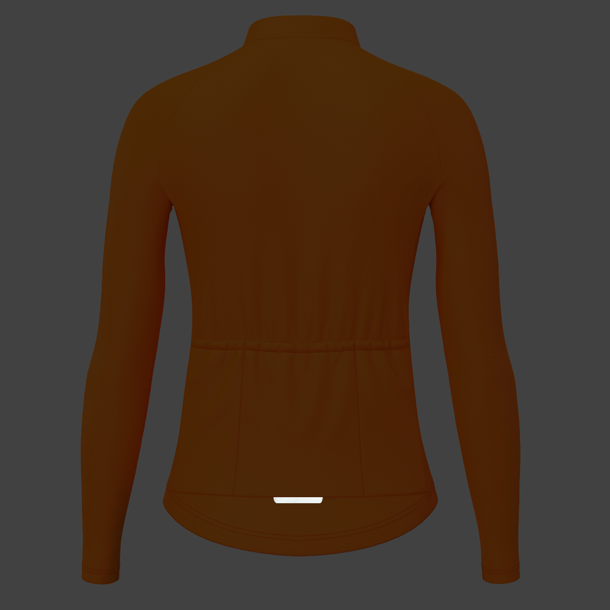 Women's Minimal Solid LS Cycling Jersey - Orange