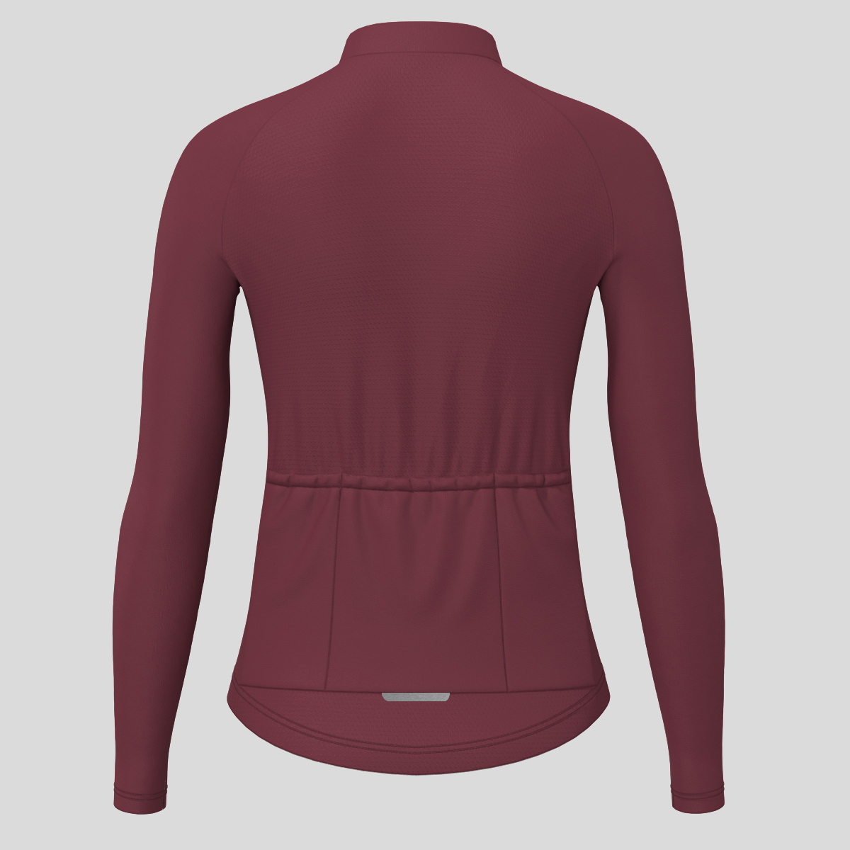 Women's Minimal Solid LS Cycling Jersey - Plum