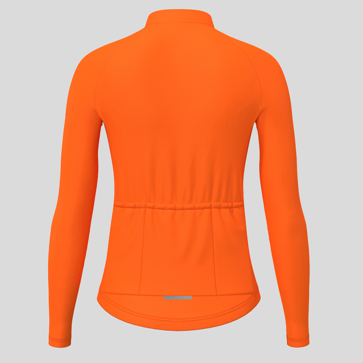 Women's Minimal Solid LS Cycling Jersey - Tangerine