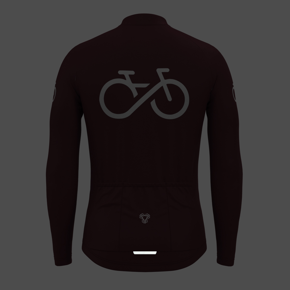 Men's Ride Forever LS Cycling Jersey - Plum