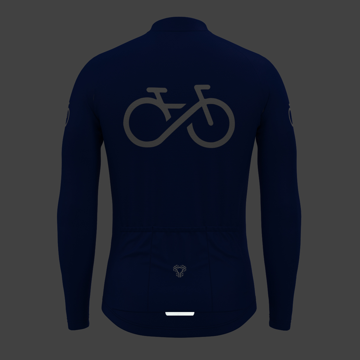 Men's Ride Forever LS Cycling Jersey - Racing Blue