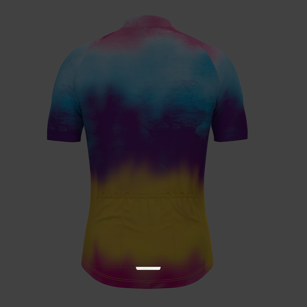 Tie Dye Fade Men's Cycling Jersey - Yellow/Purple