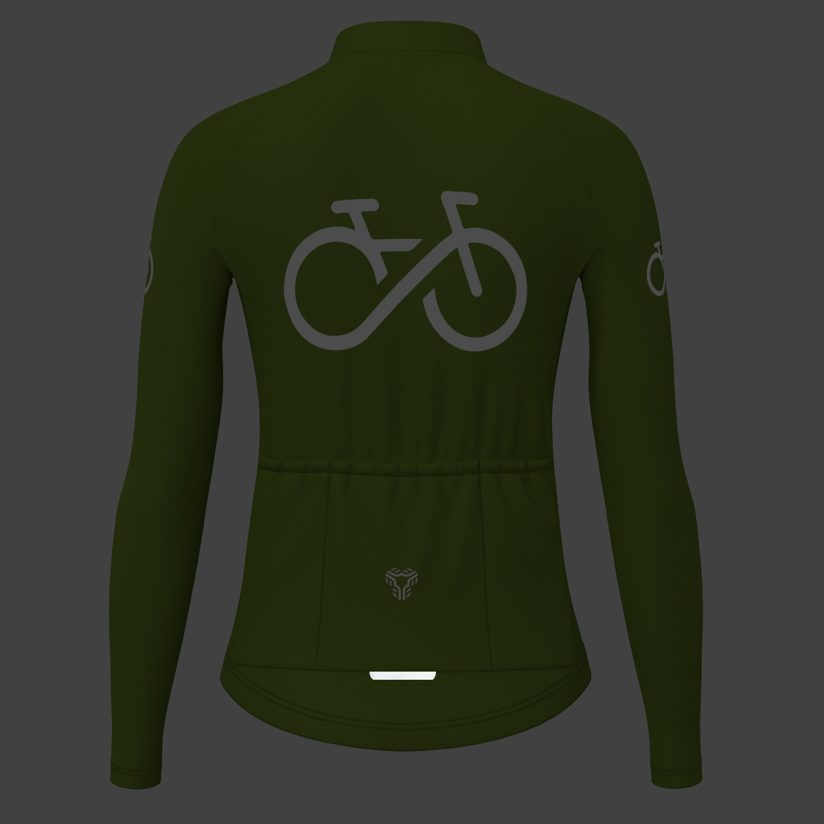 Bike Forever Women's LS Cycling Jersey - Forest