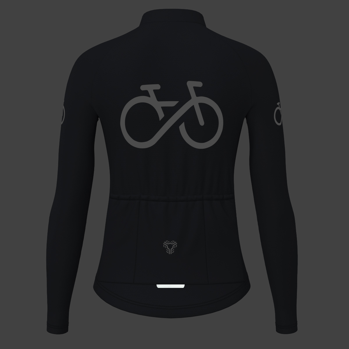 Bike Forever Women's LS Cycling Jersey - Graphite