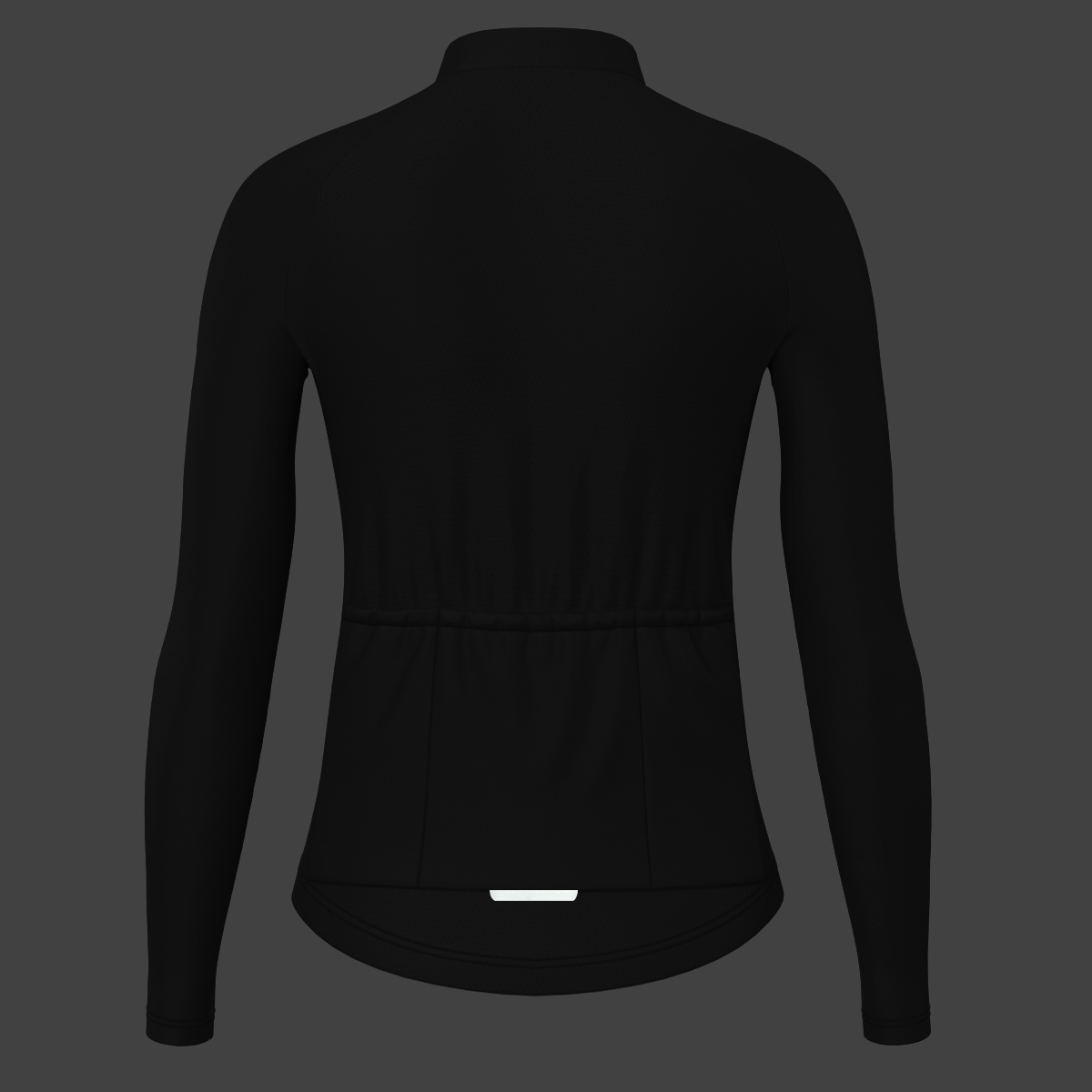 Women's Minimal Solid LS Cycling Jersey - Black