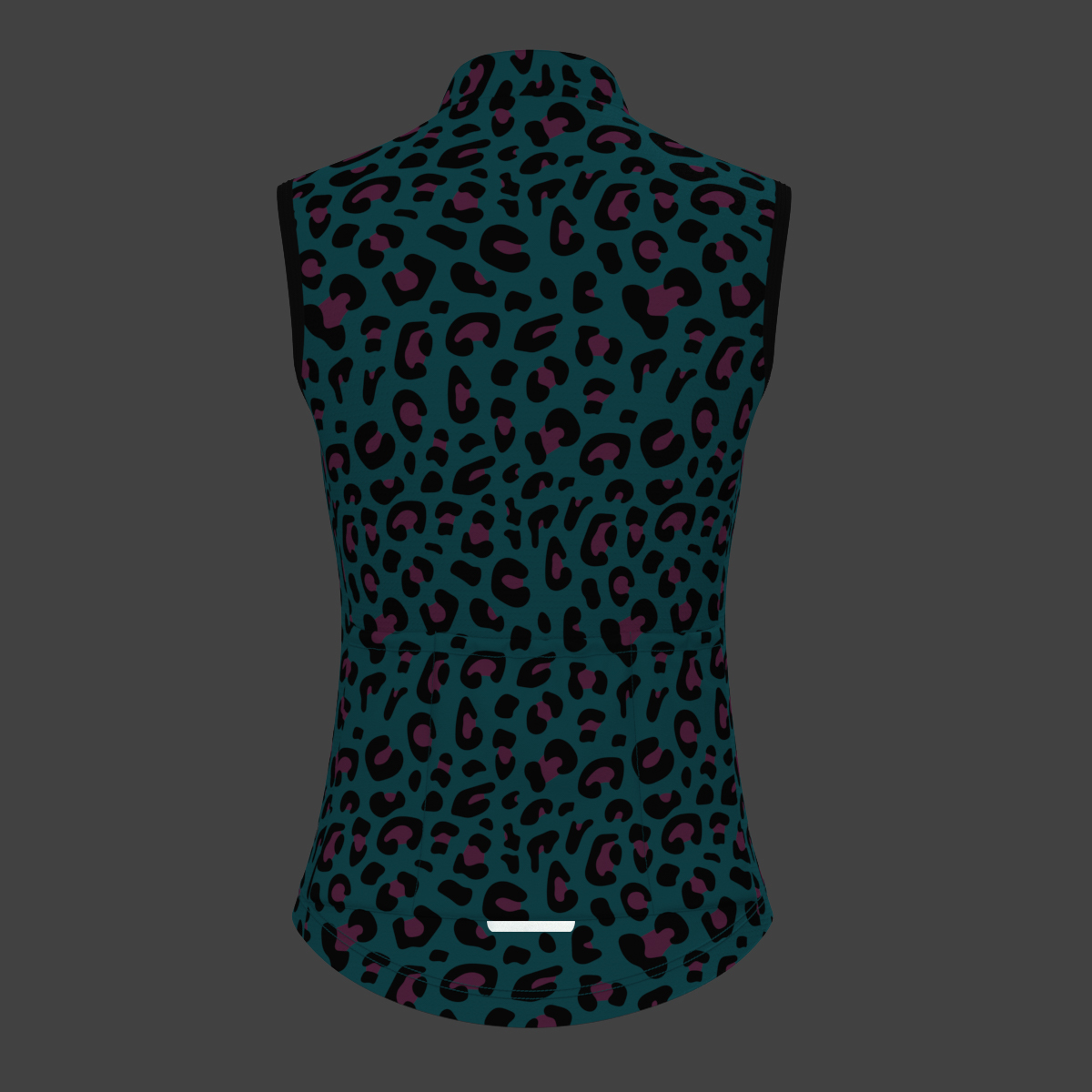 Women's Leopard Print Sleeveless Cycling Jersey - Blue