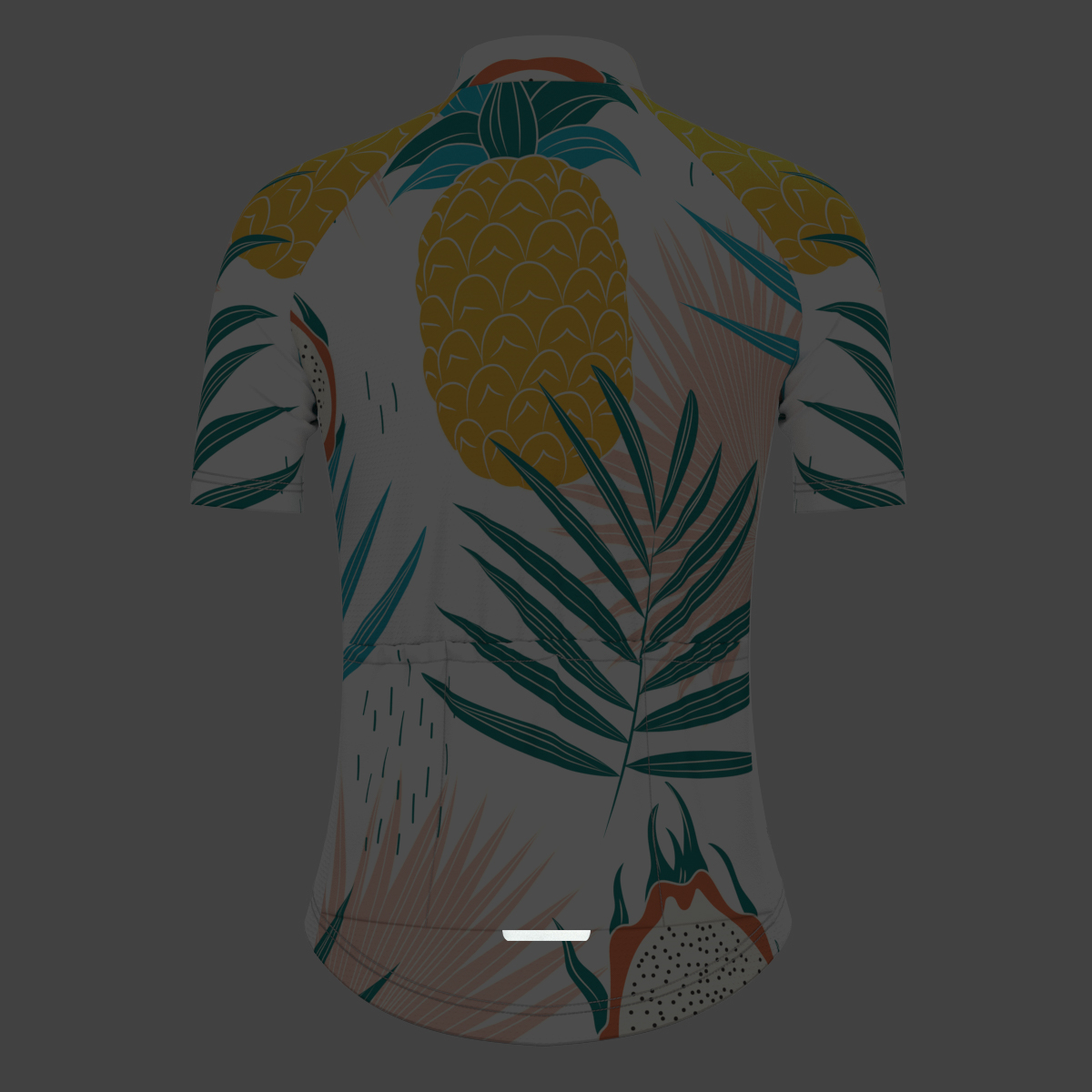 Women's Pitaya Pineapple Print Cycling Jersey - White