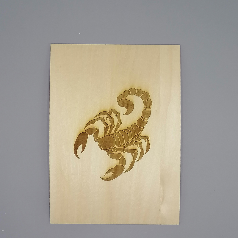 Maomitu Scorpion Wood Carving, Photo Frame with Carved Wood Board