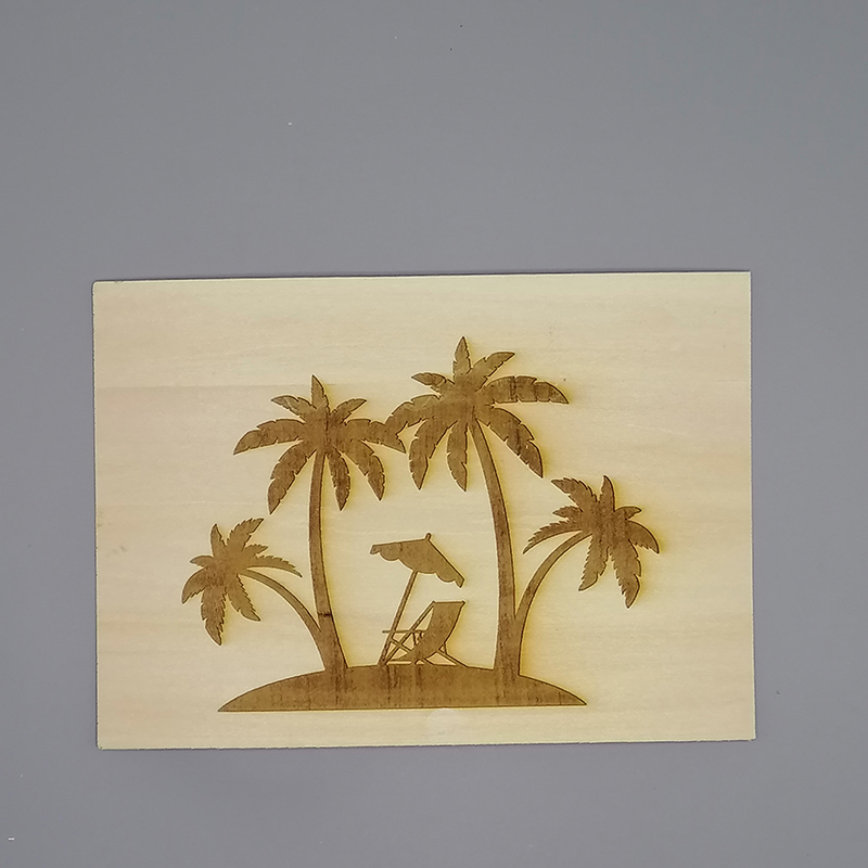 Maomitu Coconut Tree Wood Carving, Photo Frame with Carved Wood Board