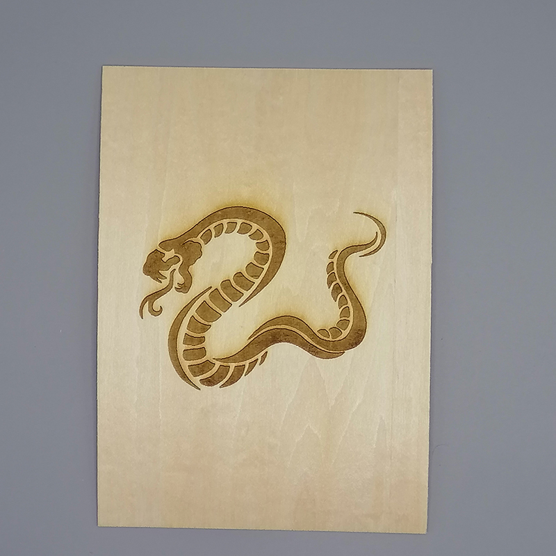 Maomitu Snake Wood Carving, Photo Frame with Carved Wood Board