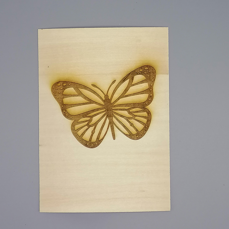 Maomitu Butterfly Wood Carving, Photo Frame with Carved Wood Board
