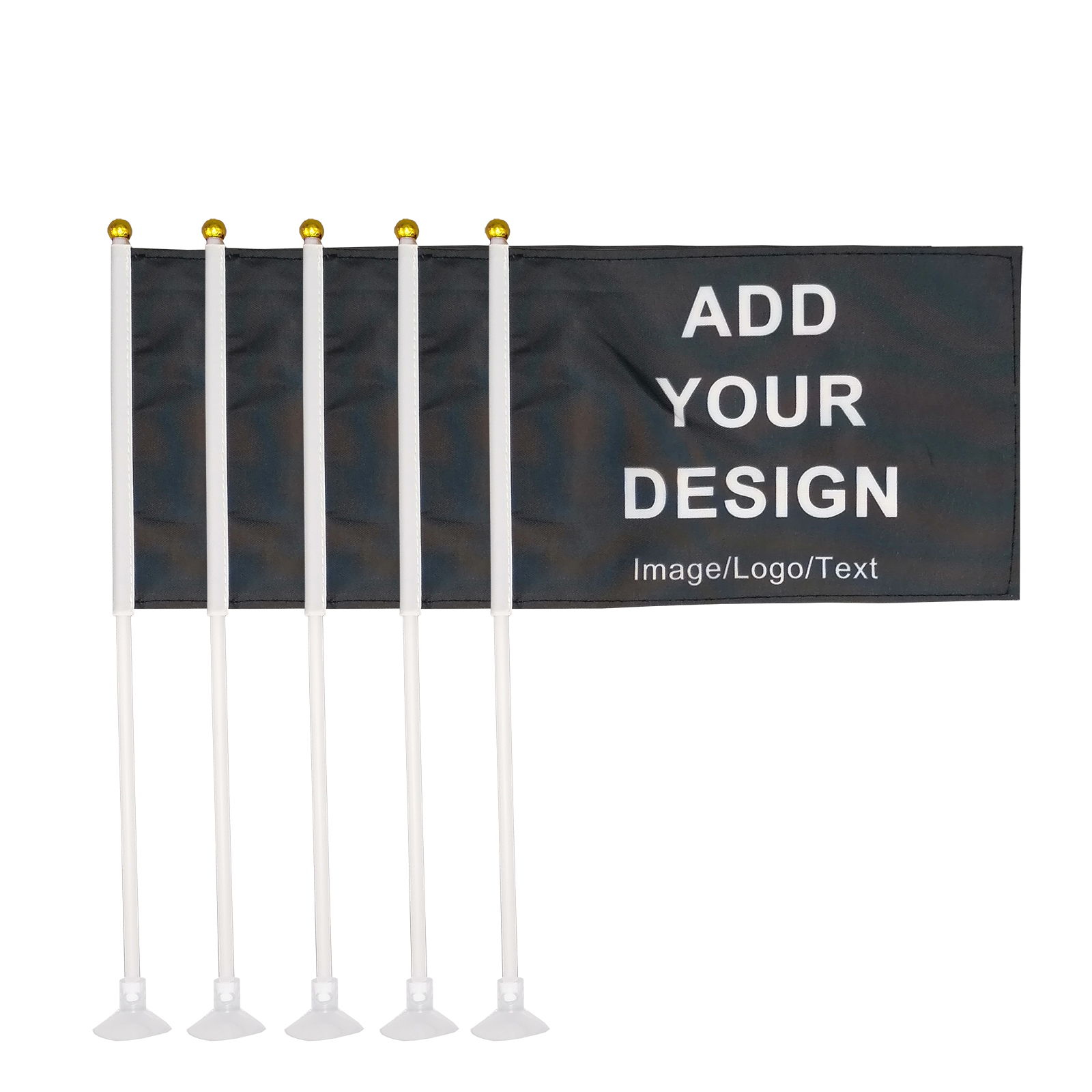 Personalized Mini Flags with Suction Cup Custom Made Small Flags Indoor Outdoor Decoration for Homes Gardens Yards