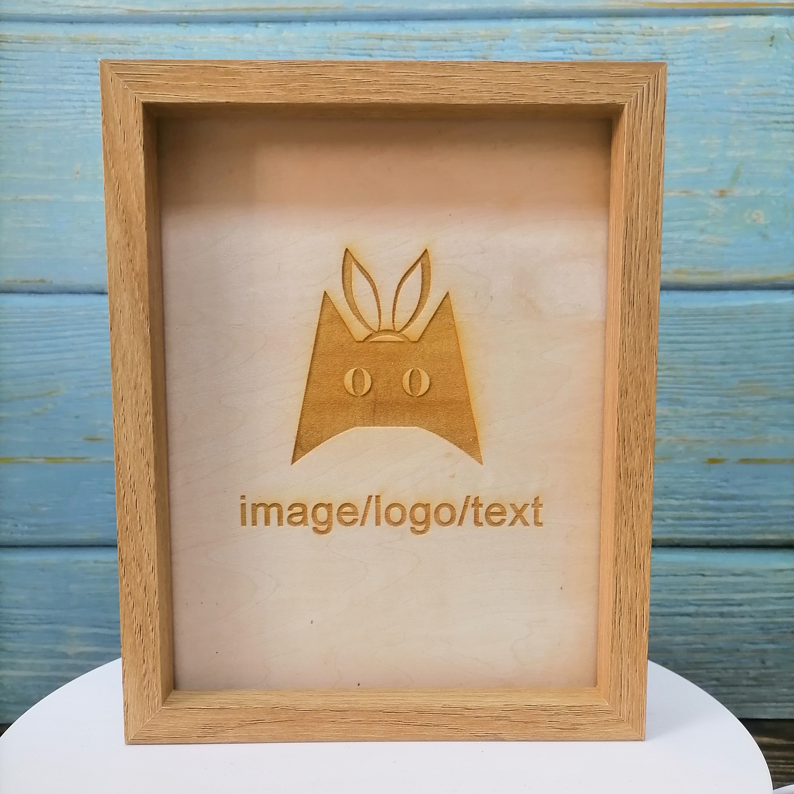 Custom Made Floating Frame Personalized Carved Picture Photo Frame Engraved Wood Board Unique Painting Gift