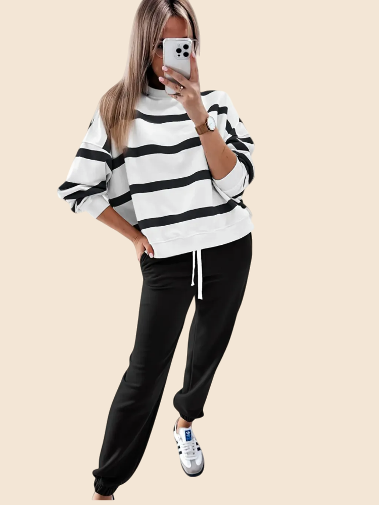 Women's Striped Two Piece Jogger Set (Buy 2 Free Shipping)