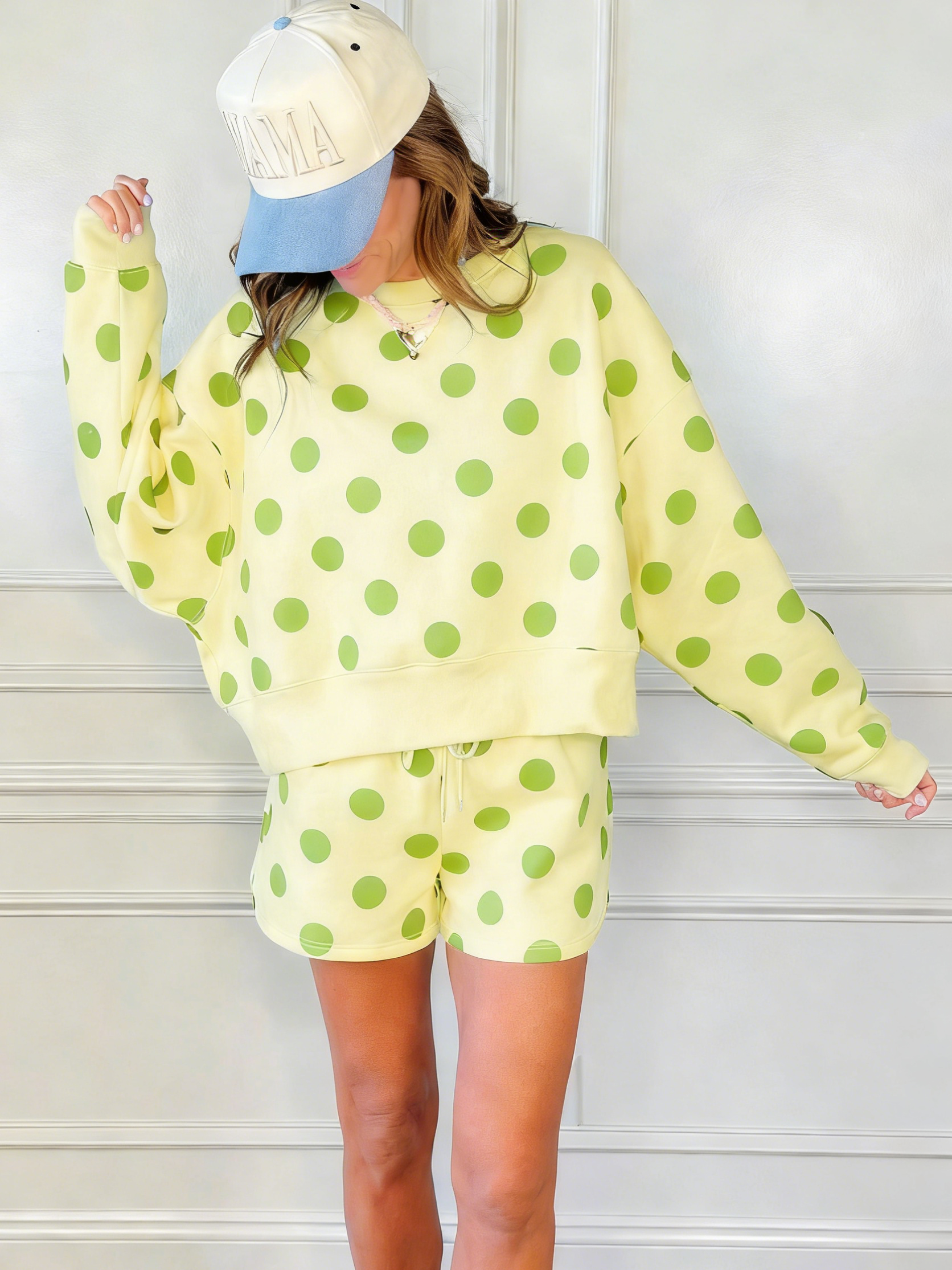 Women's Polka Dot Casual Two - piece Set