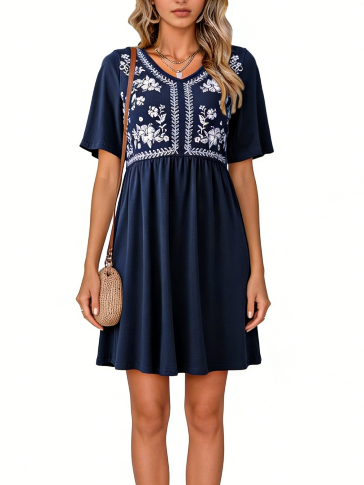 Women's Bohemian V-neck Floral Dress(Buy 2 Free Shipping) 