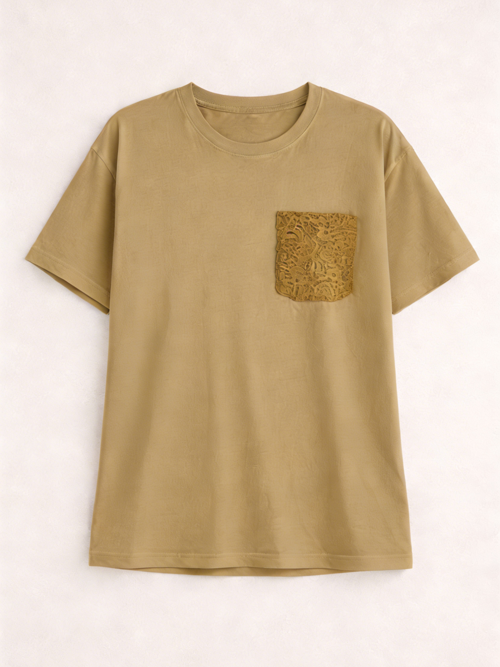 Women's Lace Pocket Versatile T-Shirt