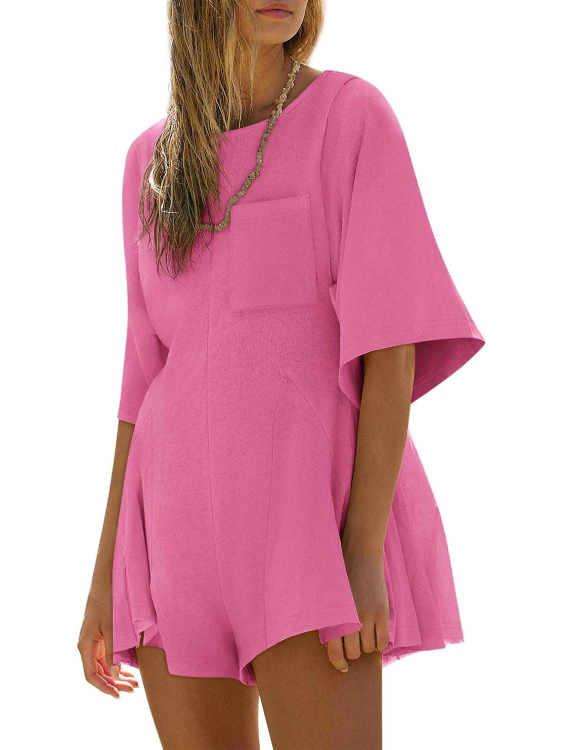 ✨Women‘s Casual Short Sleeve Romper With Pockets (Buy 2 Free Shipping)