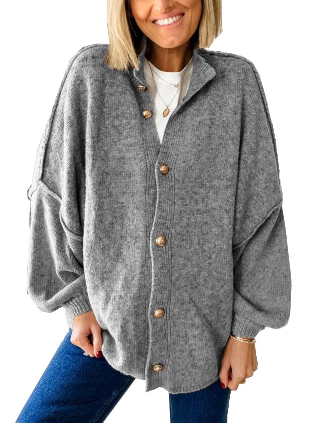 Women's Chunky Knit Button Front Cardigan