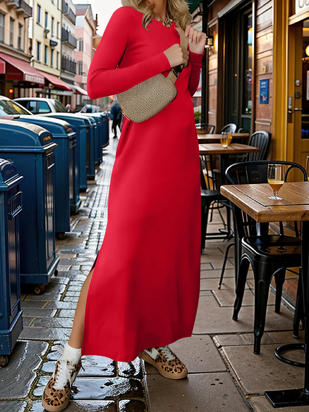 Women's Loose Split Flowy Maxi Dress