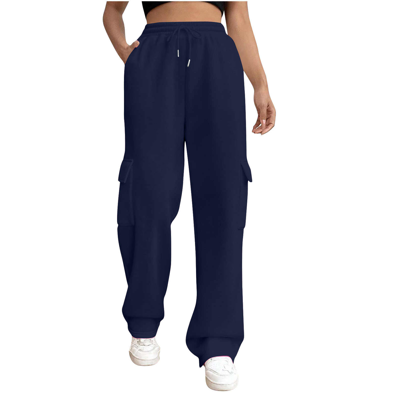 👉[Black Friday Sale 50% OFF] Women High Waist Straight Drawstring Stretch Sweatpants(Buy 2 Free Shipping)