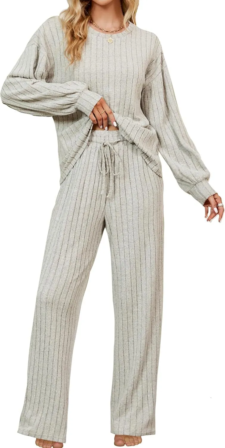 Women's Drawstring Cute Casual Long Sleeve Pajama Set(Buy 2 Free Shipping)