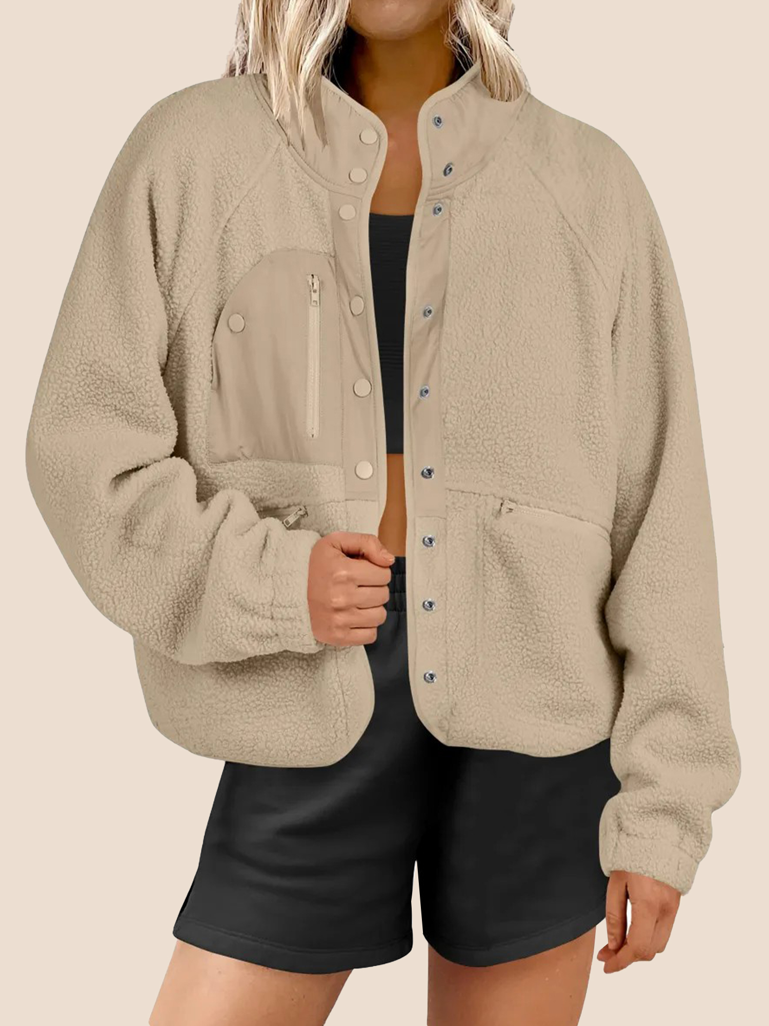 Women's  Button Down Fuzzy Fleece Jacket (Buy 2 Free Shipping)