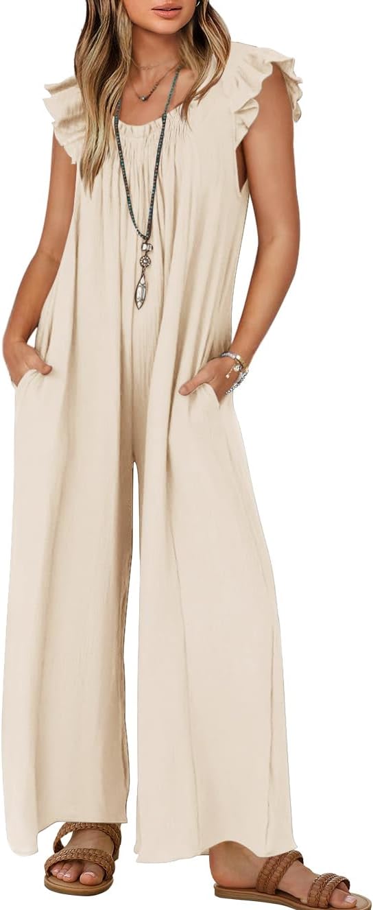 ✨Casual Sleeveless Oversized Wide Leg Jumpsuit (Buy 2 Free Shipping)