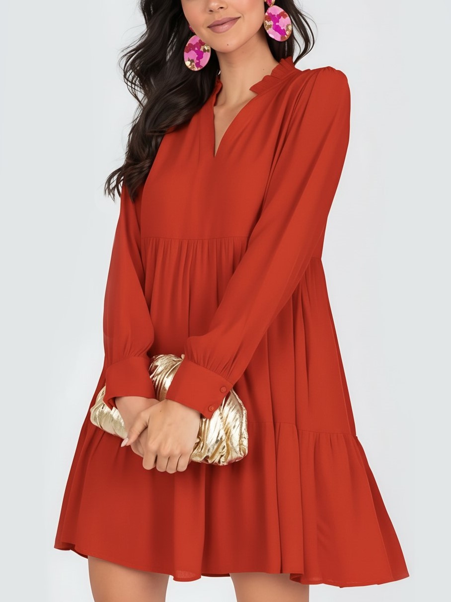 Women's Solid Tier Dress (Buy 2 Free Shipping)