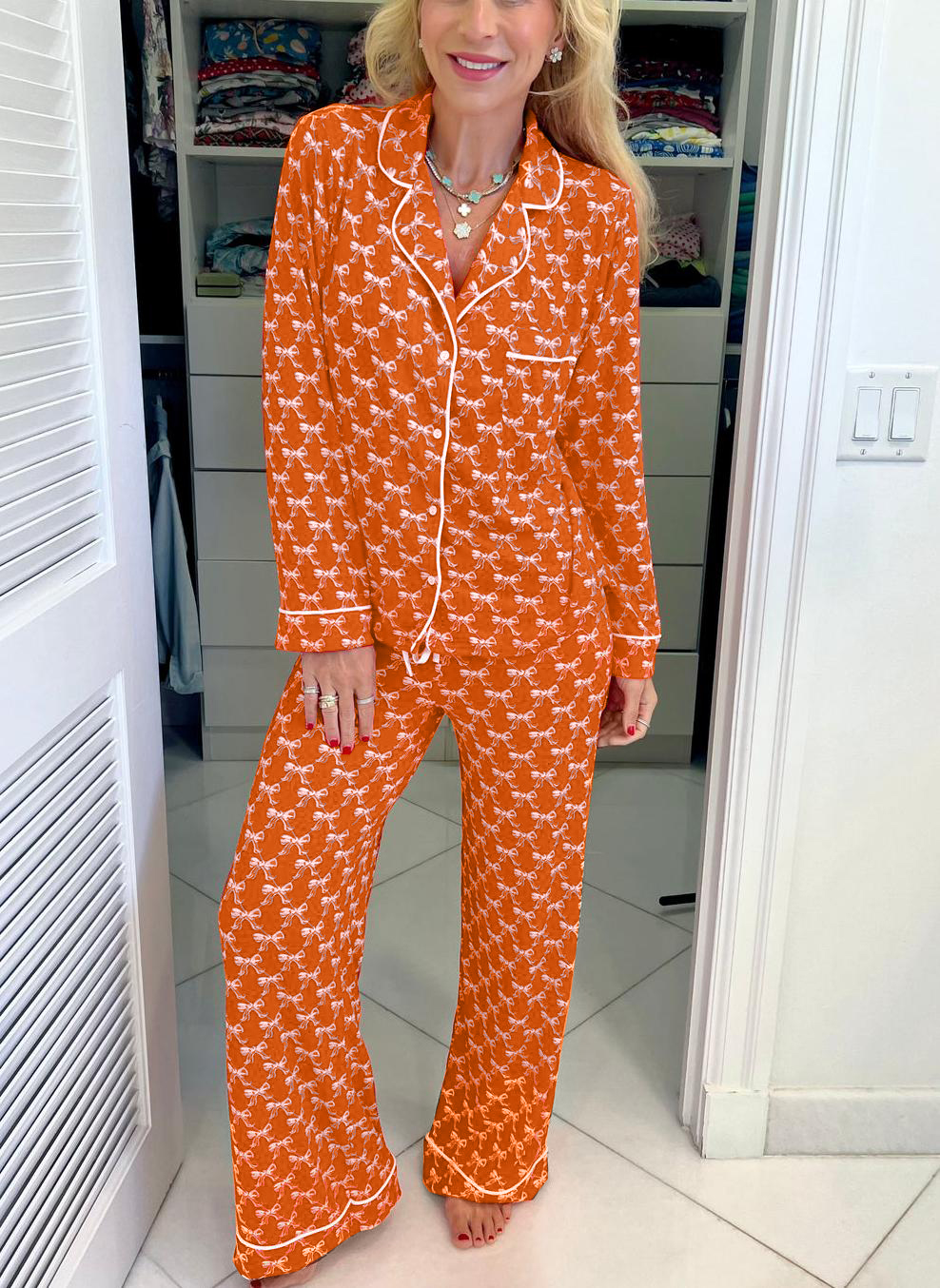 Bow-knot wide-leg pajama set（Buy 2 Free Shipping）