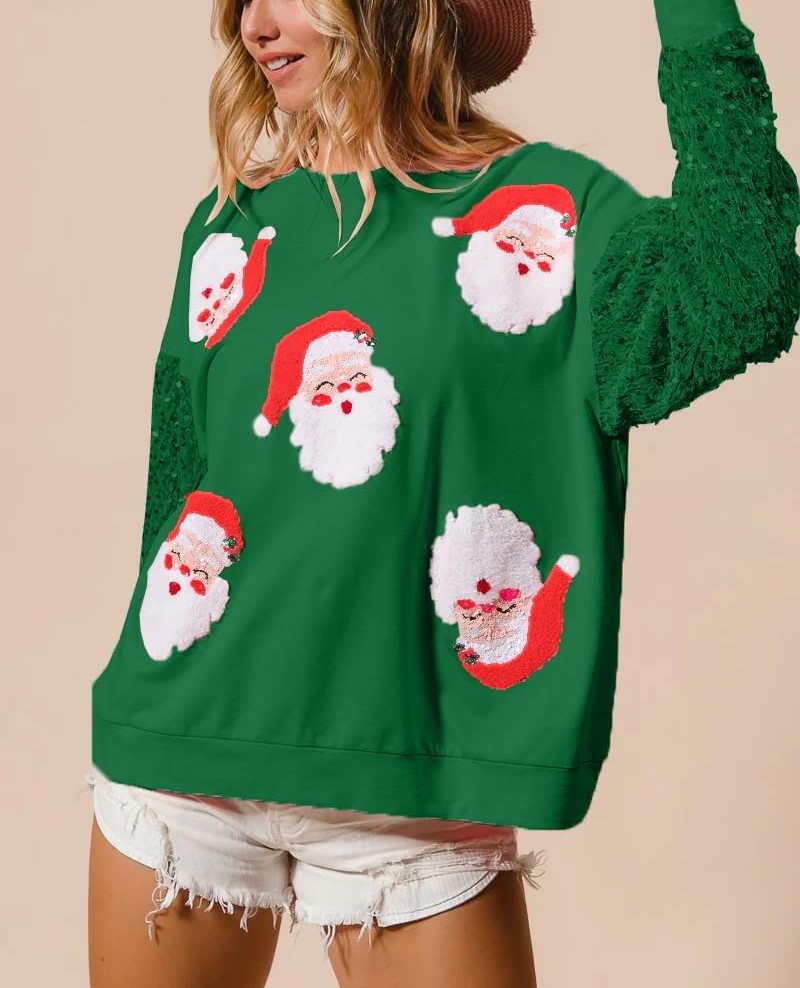 🎄Women's Sequined Christmas Sweatshirt🎅【Buy 2 Free Shipping】