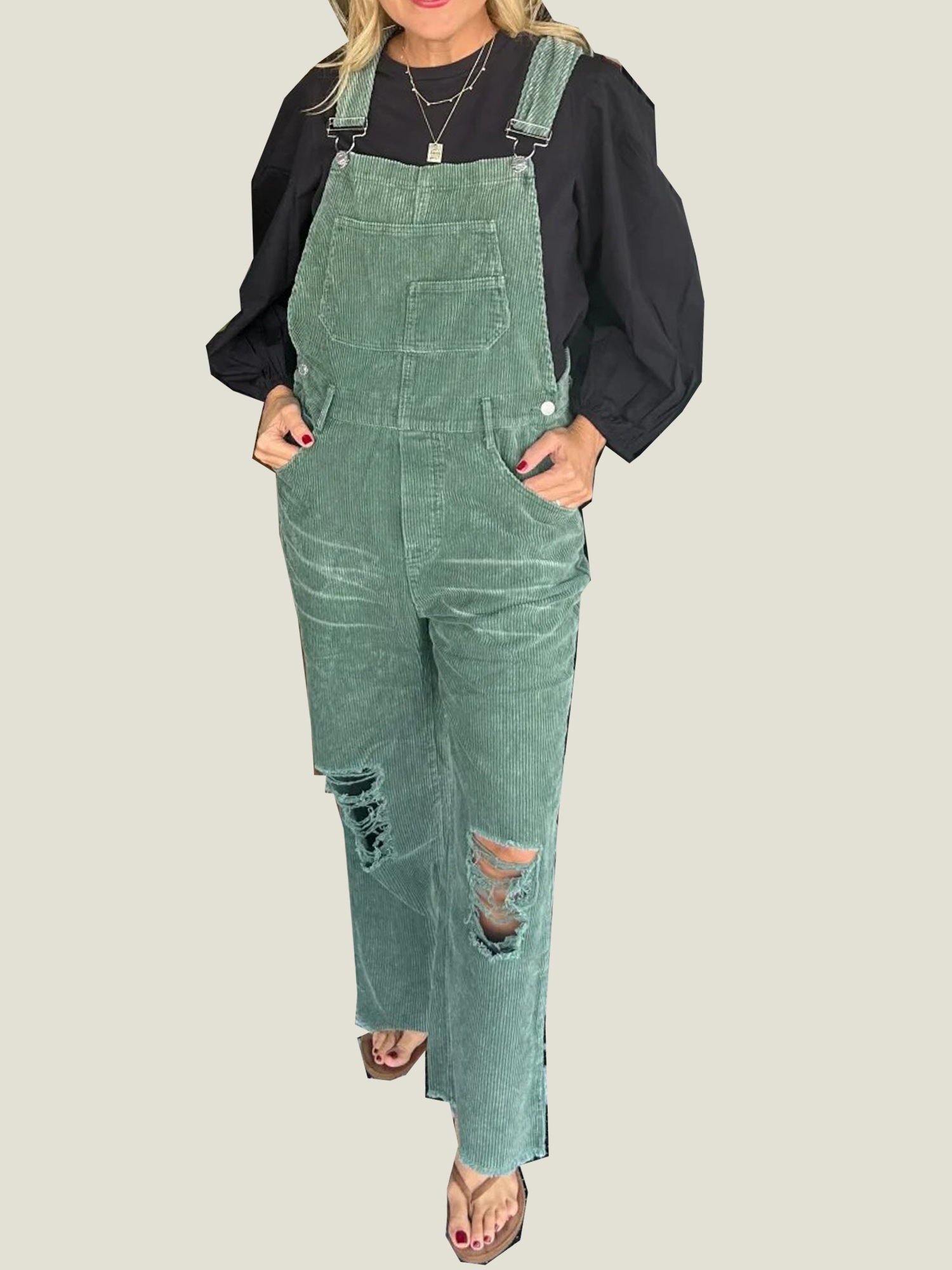 Women's Ripped Overalls Jumpsuit (Buy 2 Free Shipping) 
