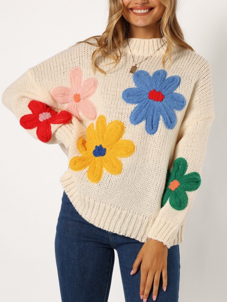  Floral Oversized Sweater