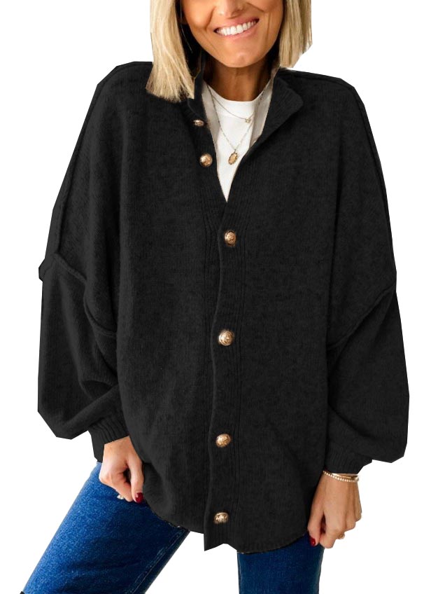 Women's Chunky Knit Button Front Cardigan