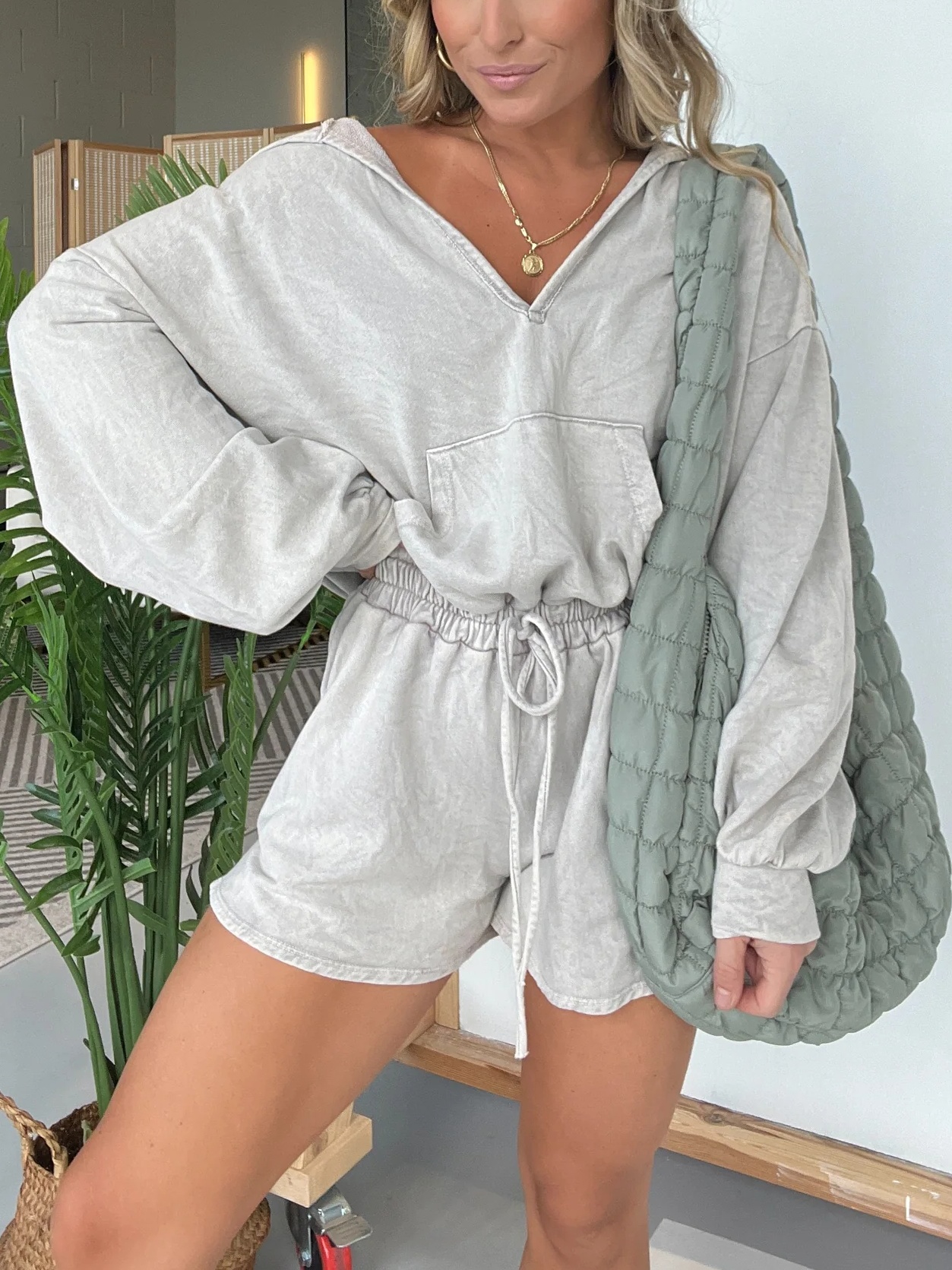 2024 Hot Sale Women's Washed Hooded Romper (Buy 2 Free Shipping)