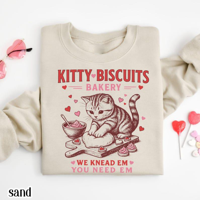 Valentine's Cat Lover Sweatshirt