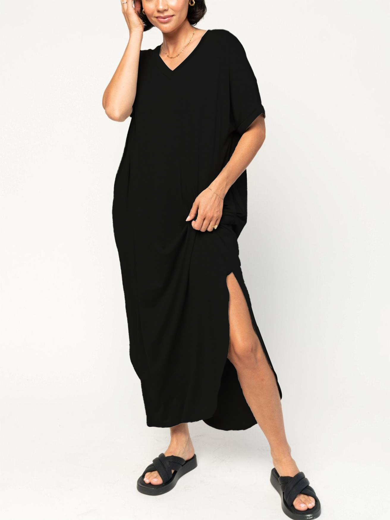 V-neck T-shirt Dress