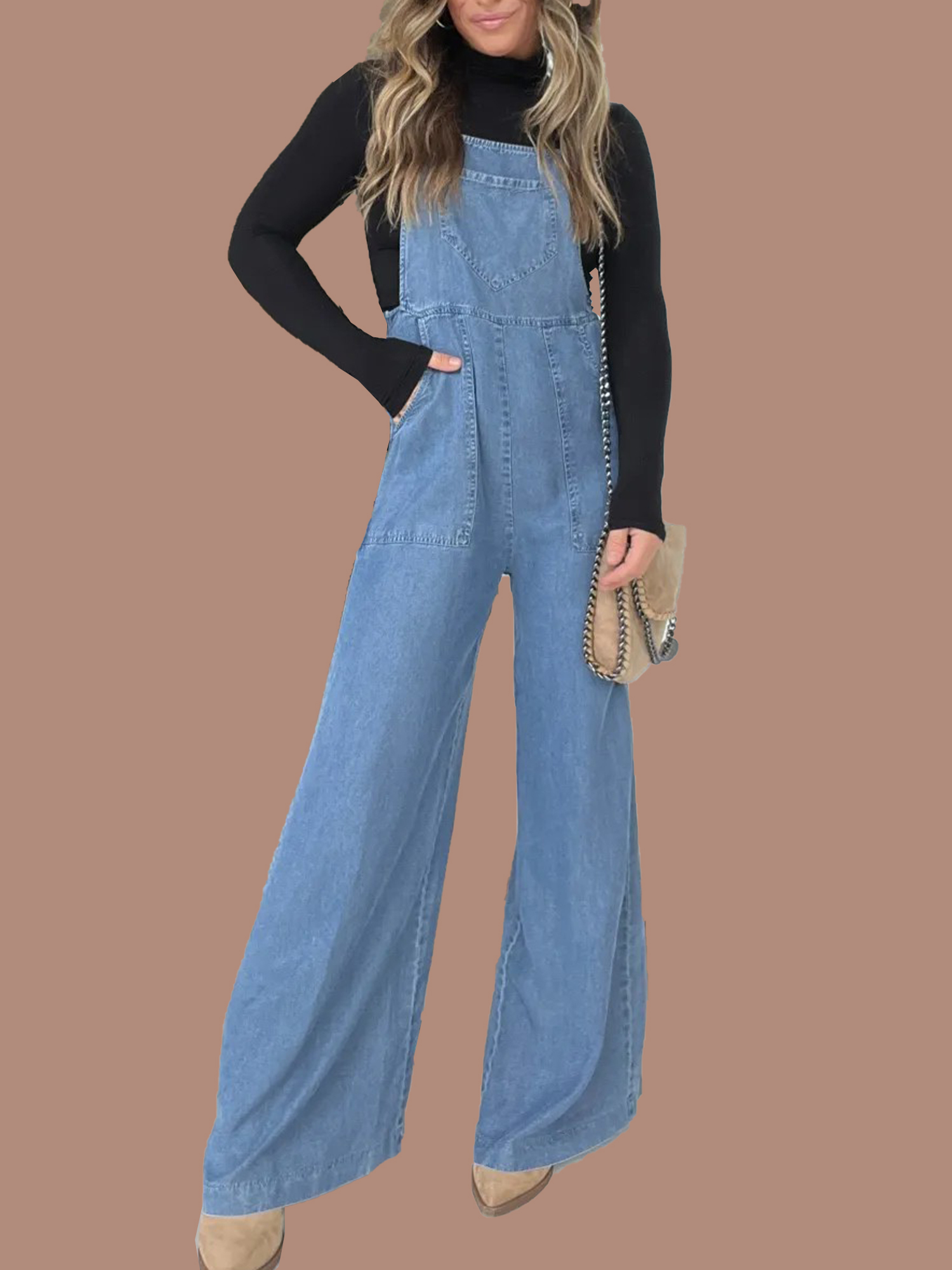Women's Denim Wide Leg Overalls Jumpsuits (Buy 2 Free Shipping)
