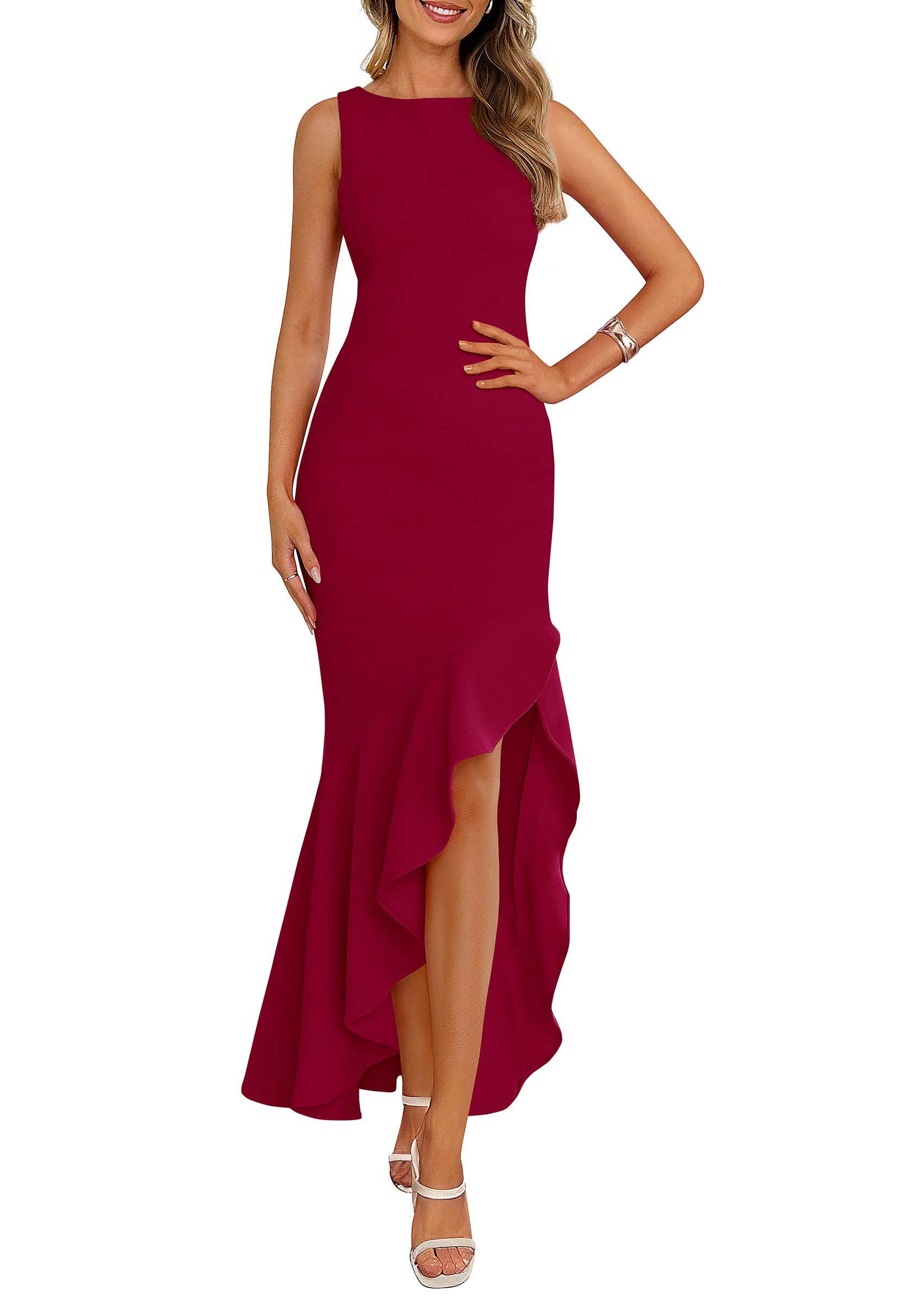 Women's Summer Ruffle Mermaid Cocktail Maxi Dress (Buy 2 Free Shipping)