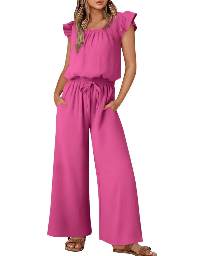 ✨Women's Linen Ruffle Sleeve Solid Color Jumpsuit (Buy 2 Free Shipping)