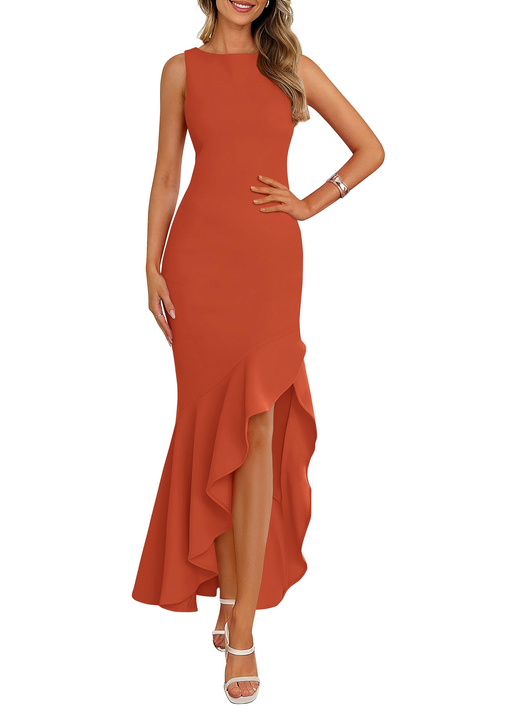Women's Summer Ruffle Mermaid Cocktail Maxi Dress (Buy 2 Free Shipping)